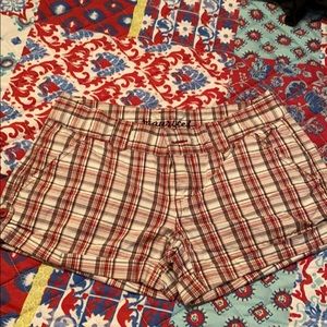 Red plaid shorts - so cute!